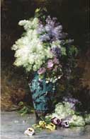 Blue Vase of Flowers